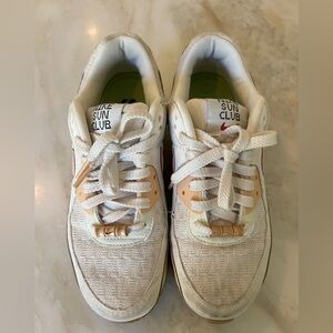 Nike Sun Club Sneakers - White and Tan and Pink